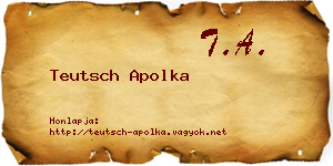 Teutsch Apolka névjegykártya